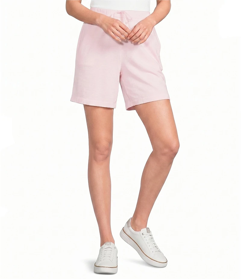 Eileen Fisher Garment Dyed Terry Elastic Waist Pull-On Shorts