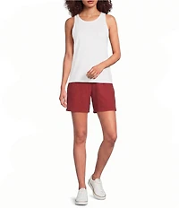 Eileen Fisher Garment Dyed Terry Elastic Waist Pull-On Shorts