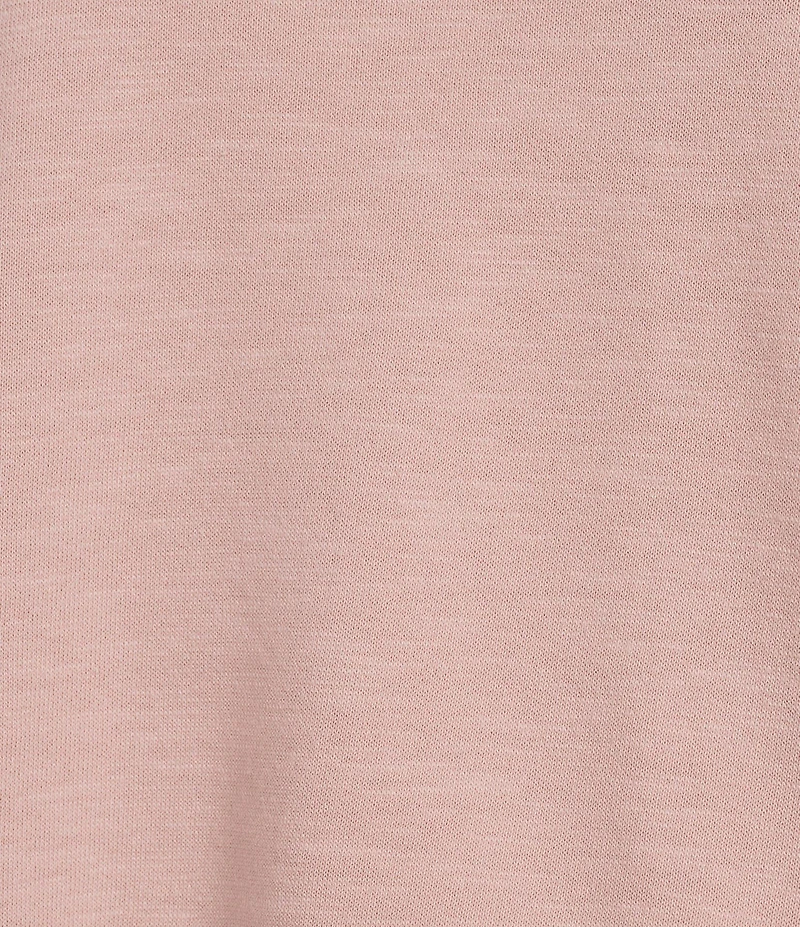 Eileen Fisher Garment Dyed Terry Knit Ribbed Round Neck Long Sleeve Sweat Shirt