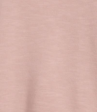 Eileen Fisher Garment Dyed Terry Knit Ribbed Round Neck Long Sleeve Sweat Shirt