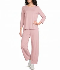 Eileen Fisher Garment Dyed Terry Pull-On Ankle Pant