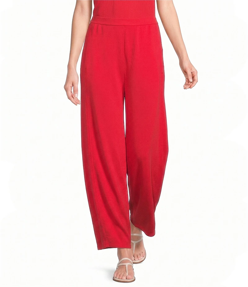 Eileen Fisher Garment Dyed Terry Elastic Waist Lantern Ankle Pants