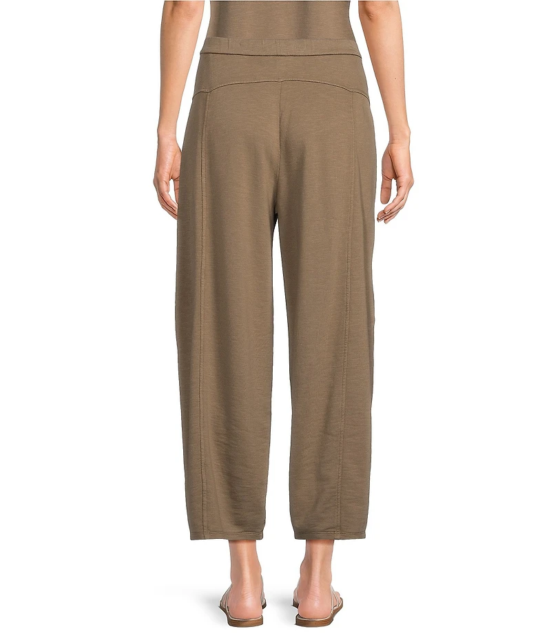 Eileen Fisher Garment Dyed Terry Elastic Waist Lantern Ankle Pants