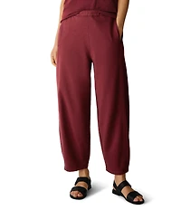 Eileen Fisher Garment Dyed Terry Elastic Waist Lantern Ankle Pants