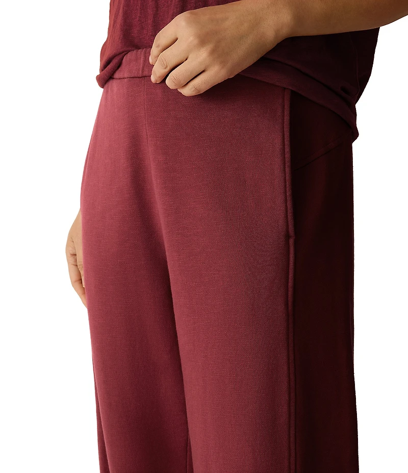 Eileen Fisher Garment Dyed Terry Elastic Waist Lantern Ankle Pants