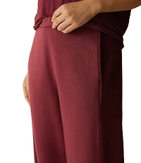 Eileen Fisher Garment Dyed Terry Elastic Waist Lantern Ankle Pants