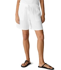 Eileen Fisher Gauzy Double Weave Relaxed Pull-On Shorts