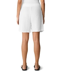 Eileen Fisher Gauzy Double Weave Relaxed Pull-On Shorts