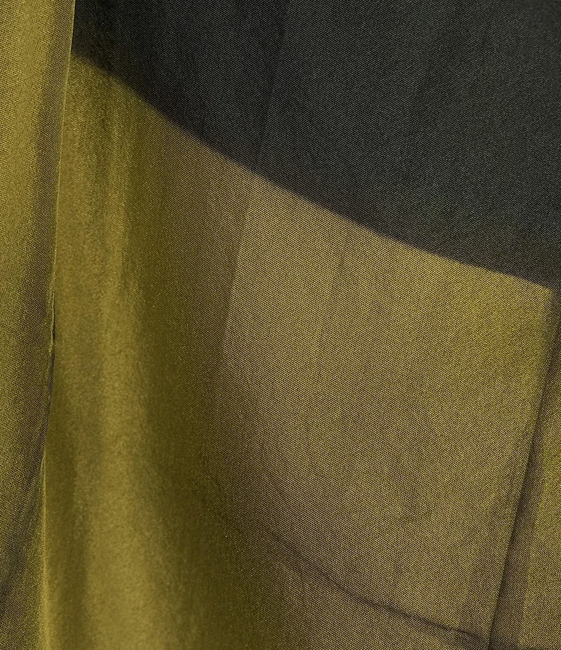 Eileen Fisher Hand Died Plaid Silk Scarf