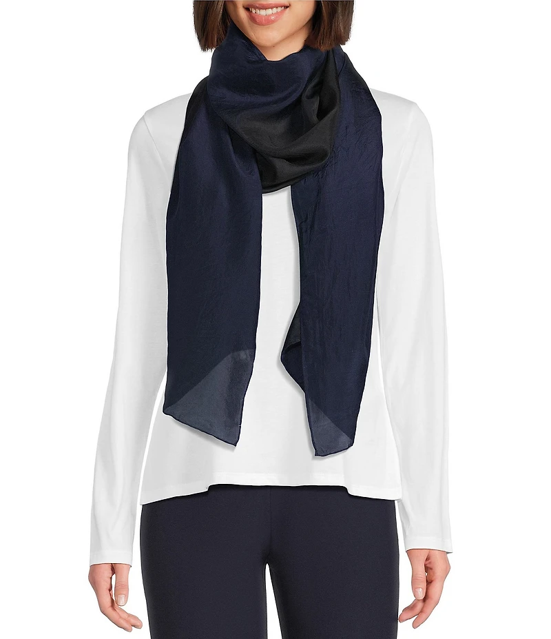 Eileen Fisher Hand Dyed Abstract Silk Scarf