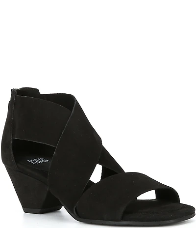 Eileen Fisher Junie Leather Ankle Strap Sandals