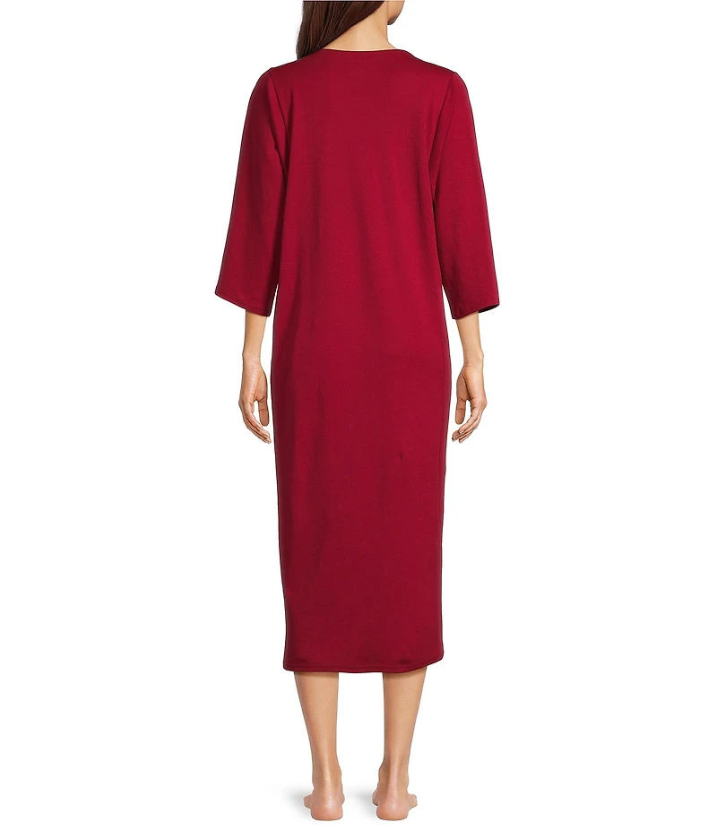 Eileen Fisher Knit 3/4 Sleeve V-Neck Caftan