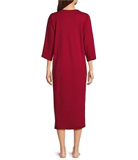 Eileen Fisher Knit 3/4 Sleeve V-Neck Caftan