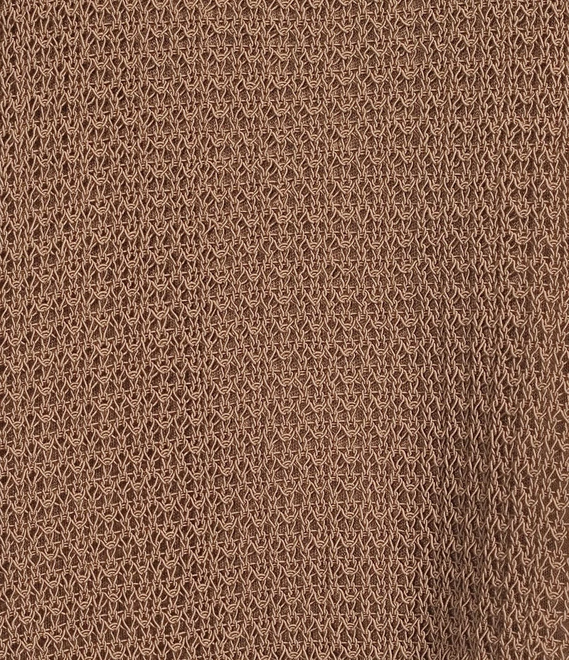 Eileen Fisher Organic Cotton Knit Cord Crew Neck Cap Sleeve Top