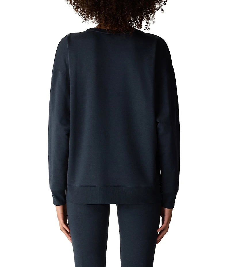 Eileen Fisher Knit Crew Neck Long Sleeve Sweatshirt