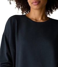Eileen Fisher Knit Crew Neck Long Sleeve Sweatshirt