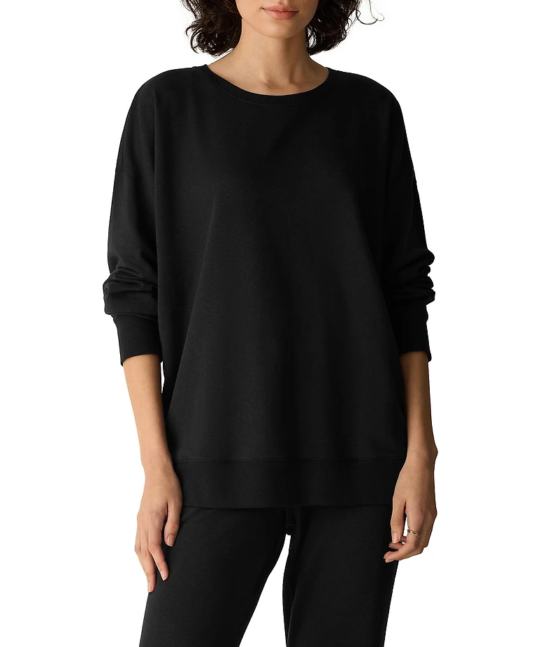 Eileen Fisher Knit Crew Neck Long Sleeve Sweatshirt