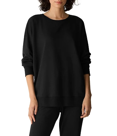 Eileen Fisher Knit Crew Neck Long Sleeve Sweatshirt