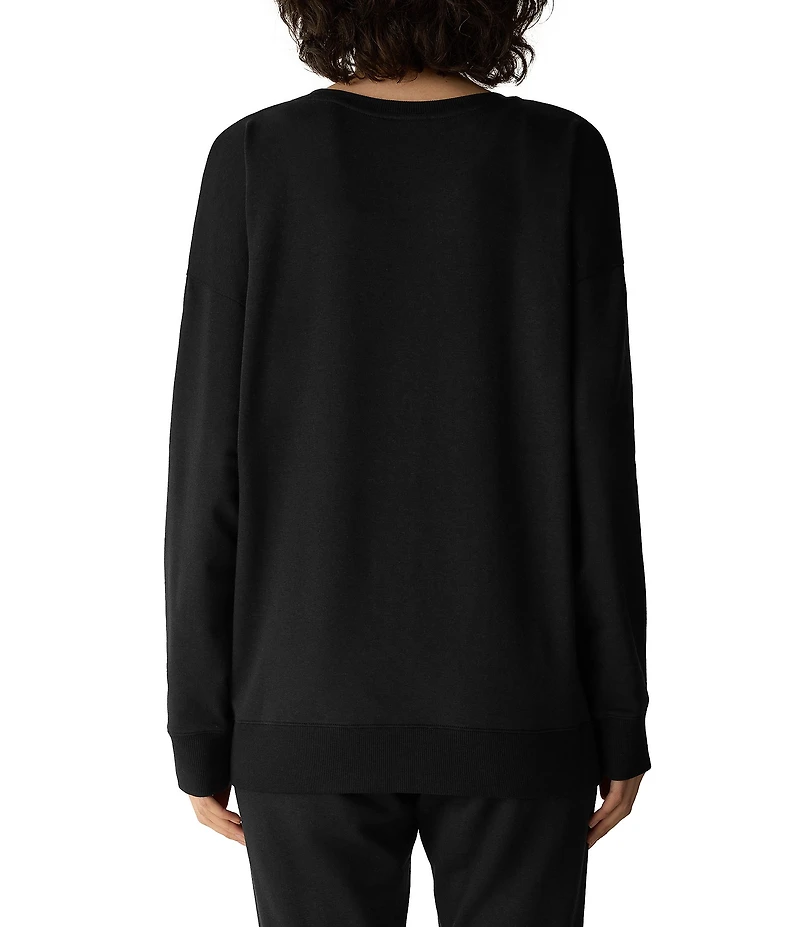 Eileen Fisher Knit Crew Neck Long Sleeve Sweatshirt