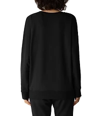 Eileen Fisher Knit Crew Neck Long Sleeve Sweatshirt