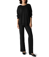 Eileen Fisher Knit Crew Neck Long Sleeve Sweatshirt