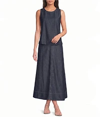 Eileen Fisher Lightweight Denim Full Skirt