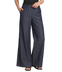 Eileen Fisher Lightweight Denim High-Waisted Wide Leg Trouser