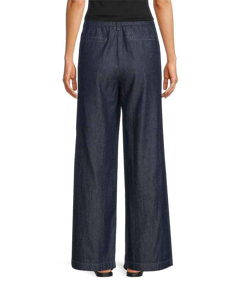 Eileen Fisher Lightweight Denim High-Waisted Wide Leg Trouser