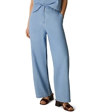 Eileen Fisher Lightweight Denim High-Waisted Wide Leg Trouser