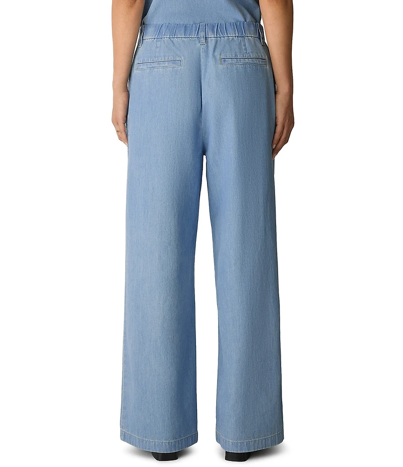 Eileen Fisher Lightweight Denim High-Waisted Wide Leg Trouser