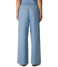 Eileen Fisher Lightweight Denim High-Waisted Wide Leg Trouser