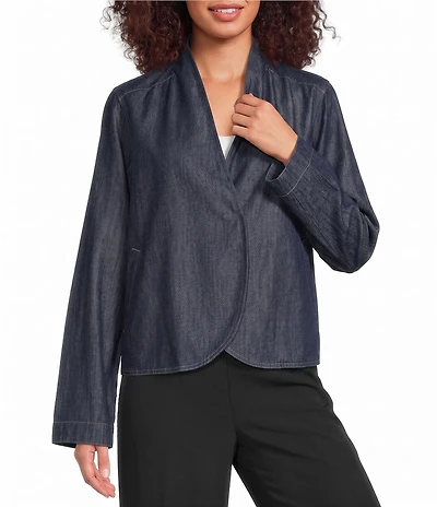 Eileen Fisher Lightweight Organic Cotton Denim Jacket