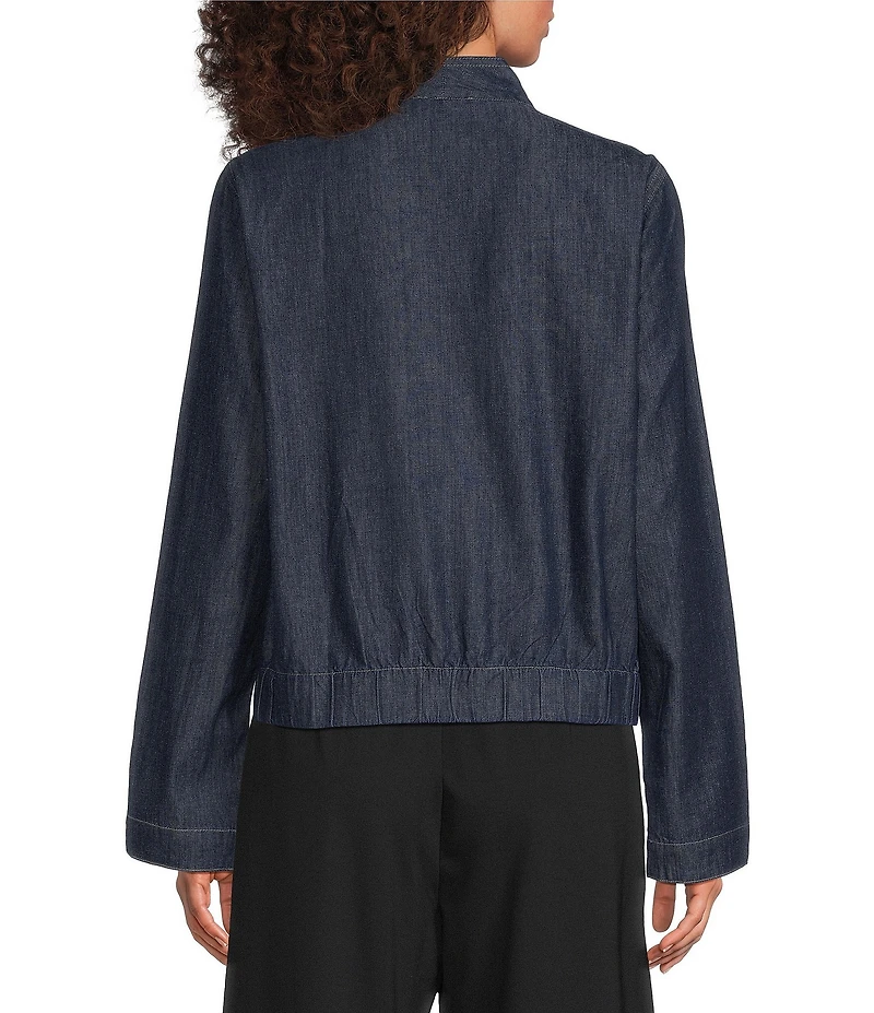 Eileen Fisher Lightweight Organic Cotton Denim Jacket