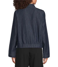 Eileen Fisher Lightweight Organic Cotton Denim Jacket