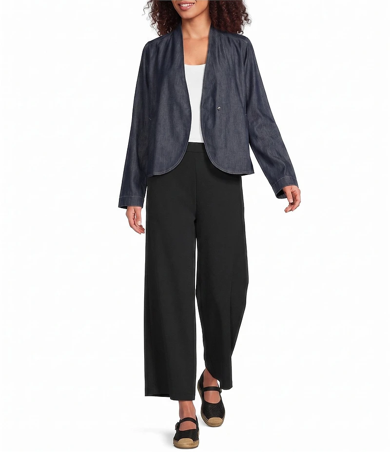 Eileen Fisher Lightweight Organic Cotton Denim Jacket