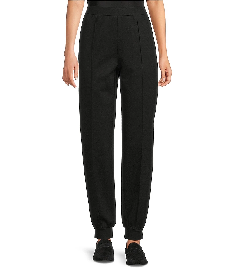 Eileen Fisher Lightweight Ponte Elastic Waist Pintuck Jogger Pants