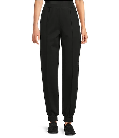 Eileen Fisher Lightweight Ponte Elastic Waist Pintuck Jogger Pants