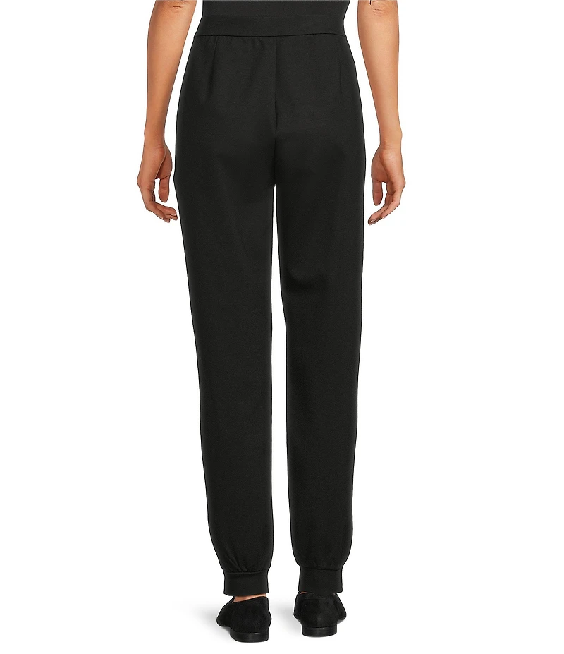 Eileen Fisher Lightweight Ponte Elastic Waist Pintuck Jogger Pants