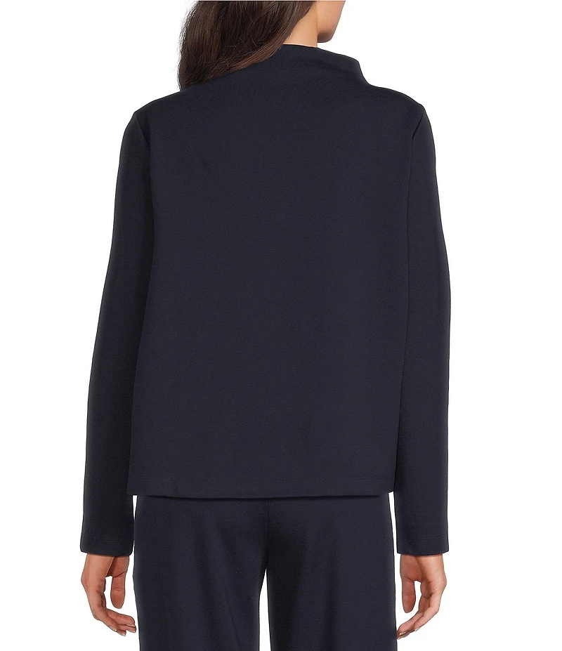 Eileen Fisher Lightweight Ponte Funnel Neck Long Sleeve Coordinating Top