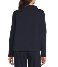 Eileen Fisher Lightweight Ponte Funnel Neck Long Sleeve Coordinating Top