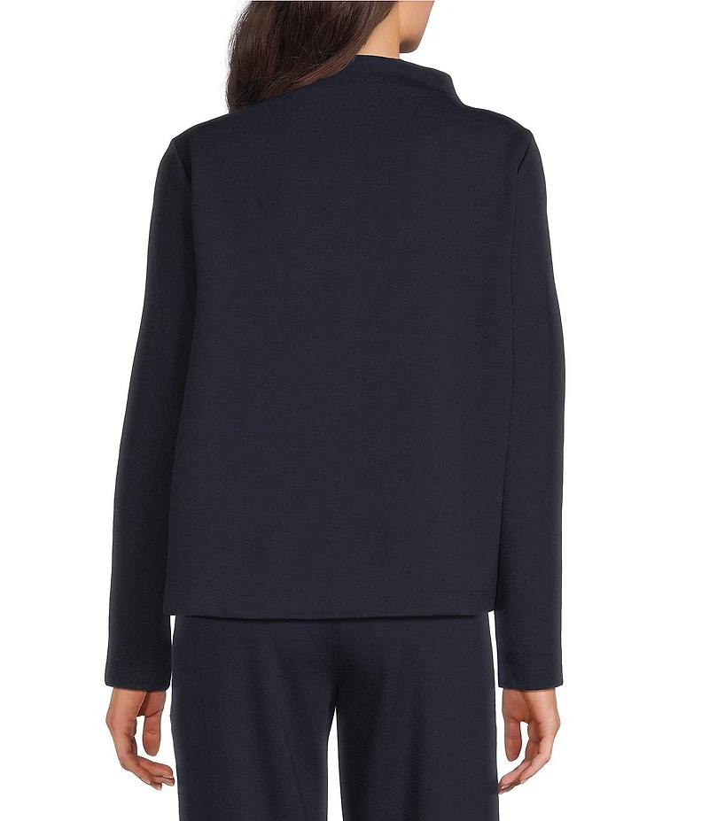 Eileen Fisher Lightweight Ponte Funnel Neck Long Sleeve Coordinating Top