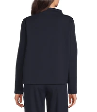 Eileen Fisher Lightweight Ponte Funnel Neck Long Sleeve Coordinating Top