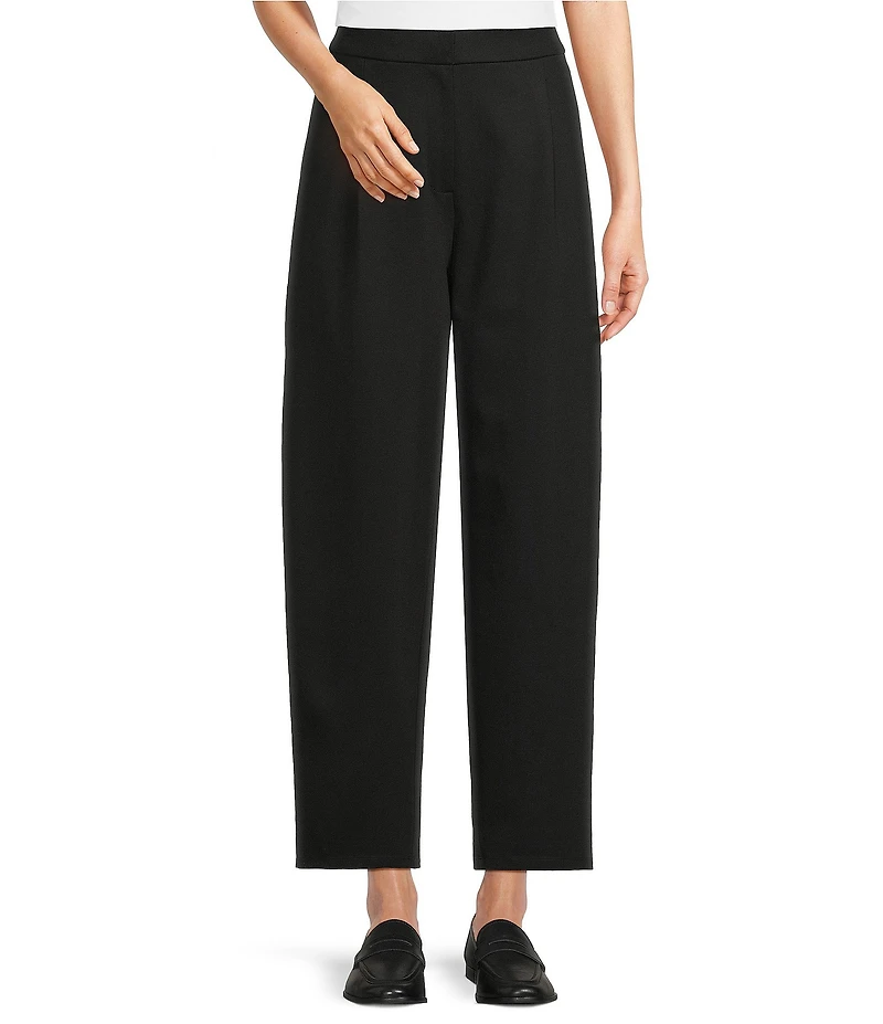 Eileen Fisher Lightweight Ponte Lantern Ankle Straight Leg Trouser Pants