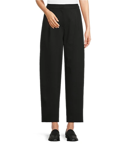 Eileen Fisher Lightweight Ponte Lantern Ankle Straight Leg Trouser Pants