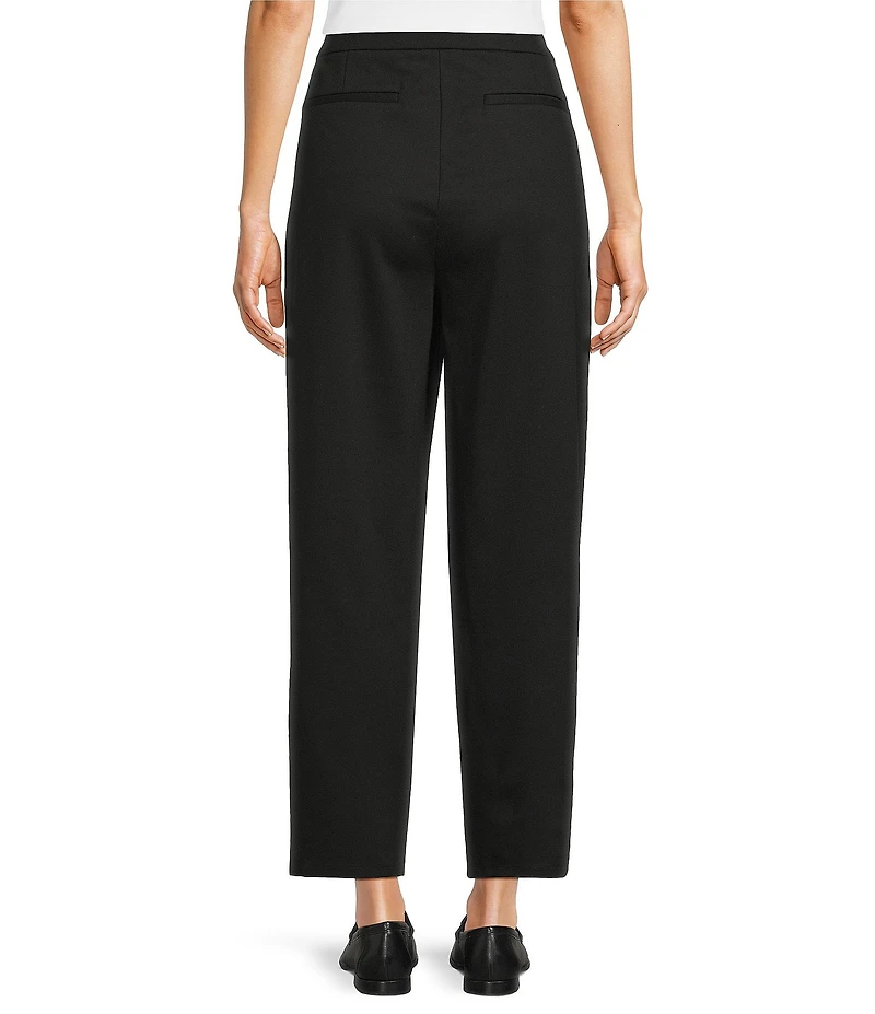Eileen Fisher Lightweight Ponte Lantern Ankle Straight Leg Trouser Pants
