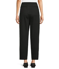 Eileen Fisher Lightweight Ponte Lantern Ankle Straight Leg Trouser Pants