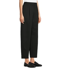 Eileen Fisher Lightweight Ponte Lantern Ankle Straight Leg Trouser Pants