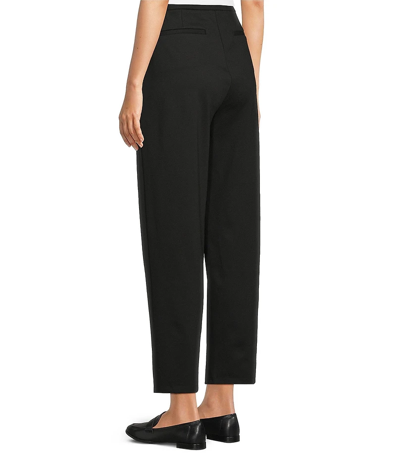 Eileen Fisher Lightweight Ponte Lantern Ankle Straight Leg Trouser Pants