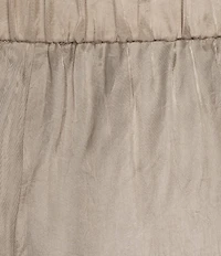 Eileen Fisher Lightweight Satin Shimmer High Waist Pleated Wide Leg Pants