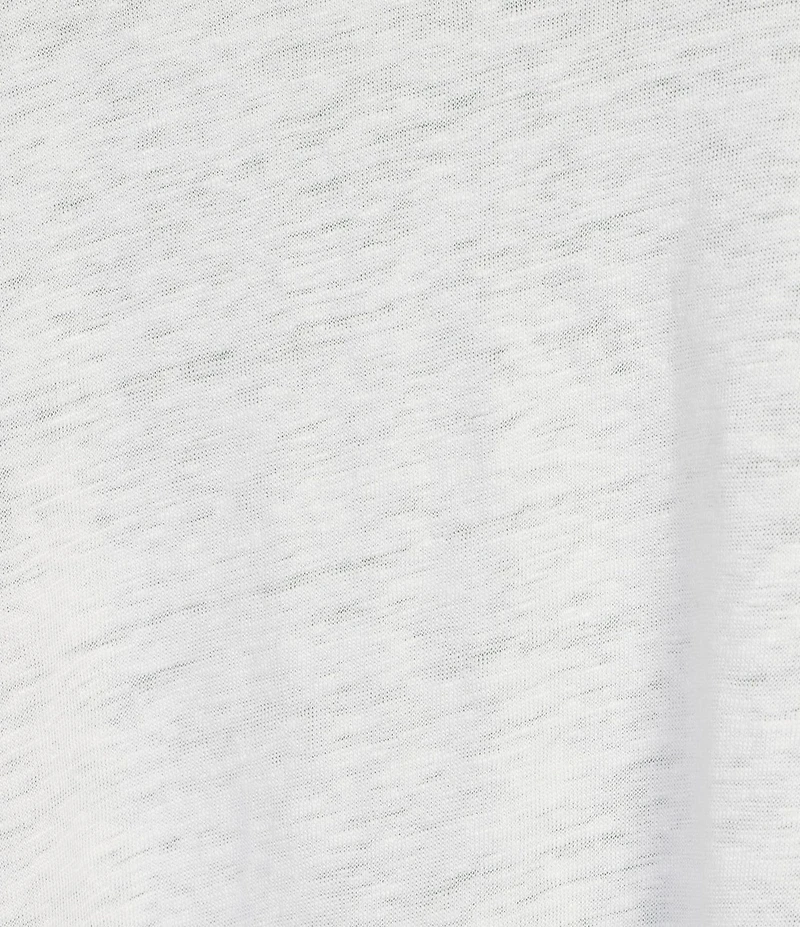 Eileen Fisher Linen Jersey Round Neck Long Sleeve Top